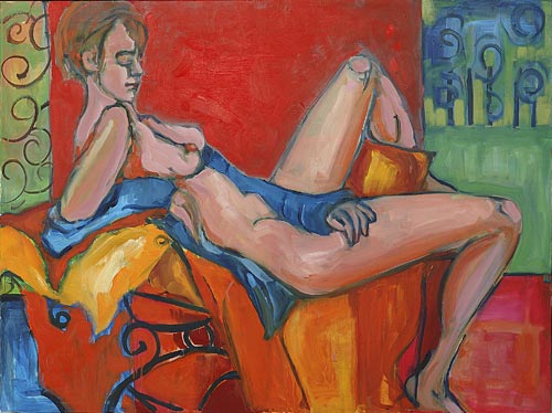 Nude Red Wall